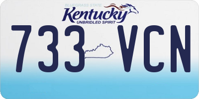 KY license plate 733VCN