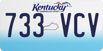 KY license plate 733VCV