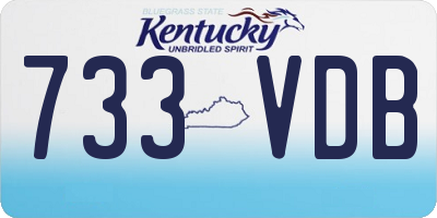KY license plate 733VDB