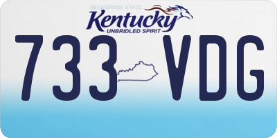 KY license plate 733VDG