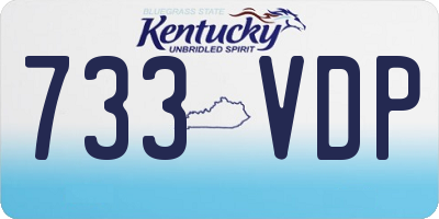 KY license plate 733VDP