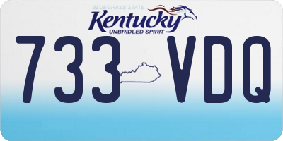 KY license plate 733VDQ