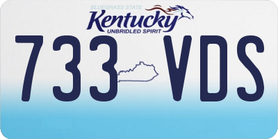 KY license plate 733VDS