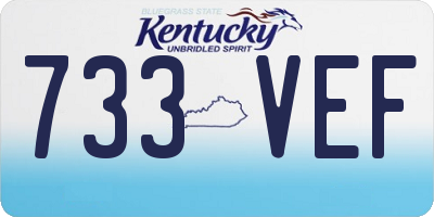 KY license plate 733VEF