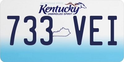 KY license plate 733VEI