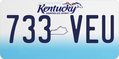 KY license plate 733VEU