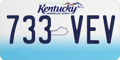 KY license plate 733VEV