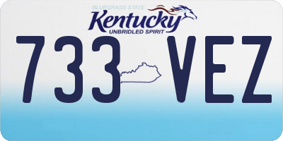 KY license plate 733VEZ
