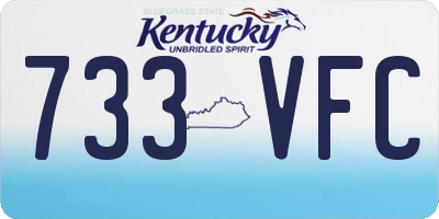 KY license plate 733VFC