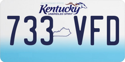 KY license plate 733VFD
