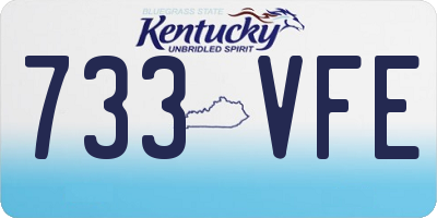 KY license plate 733VFE