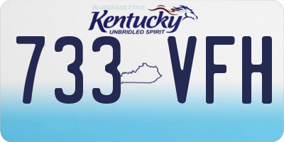 KY license plate 733VFH