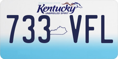 KY license plate 733VFL