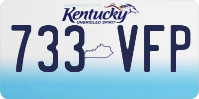 KY license plate 733VFP