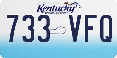KY license plate 733VFQ