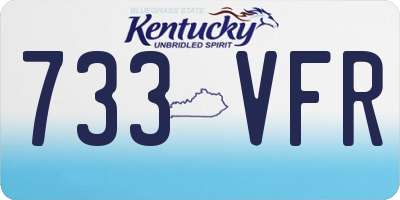 KY license plate 733VFR