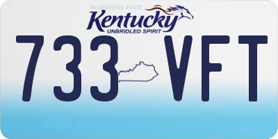 KY license plate 733VFT