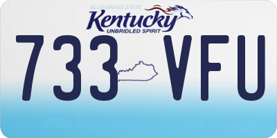 KY license plate 733VFU