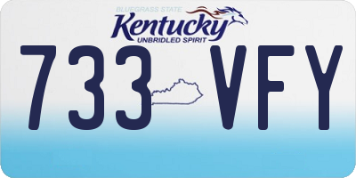 KY license plate 733VFY