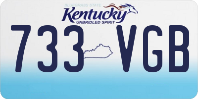 KY license plate 733VGB