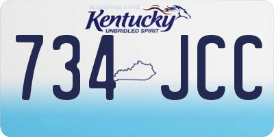 KY license plate 734JCC
