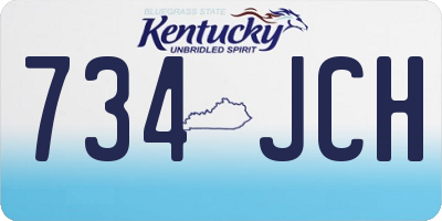 KY license plate 734JCH