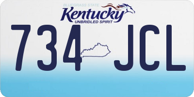 KY license plate 734JCL