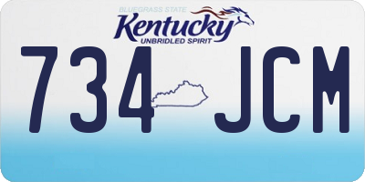 KY license plate 734JCM