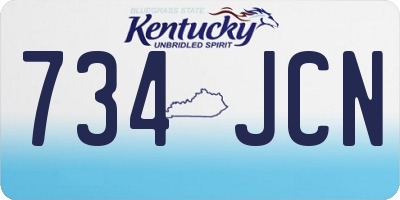 KY license plate 734JCN