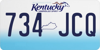 KY license plate 734JCQ