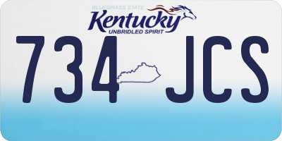 KY license plate 734JCS