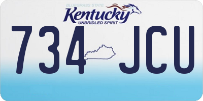 KY license plate 734JCU