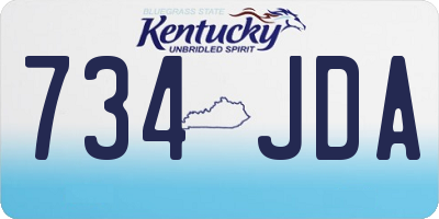 KY license plate 734JDA