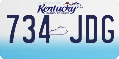 KY license plate 734JDG