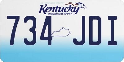 KY license plate 734JDI