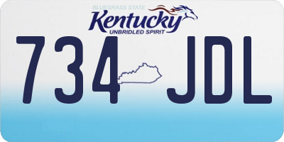 KY license plate 734JDL