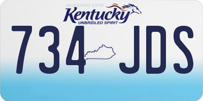 KY license plate 734JDS