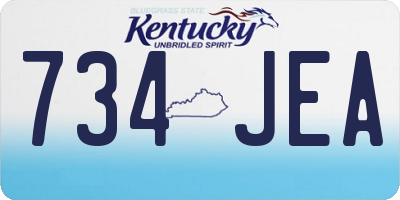 KY license plate 734JEA