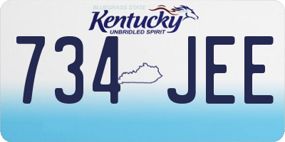 KY license plate 734JEE