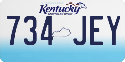 KY license plate 734JEY
