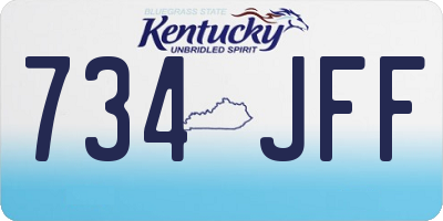 KY license plate 734JFF