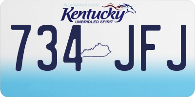 KY license plate 734JFJ