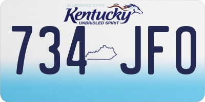KY license plate 734JFO