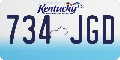 KY license plate 734JGD