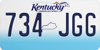 KY license plate 734JGG