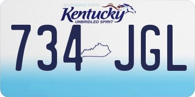 KY license plate 734JGL