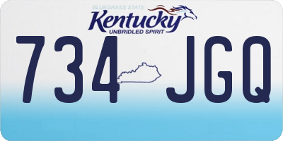 KY license plate 734JGQ