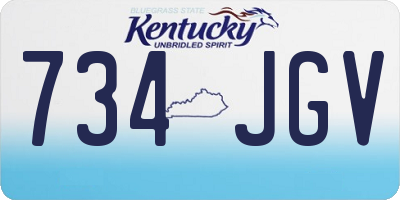 KY license plate 734JGV