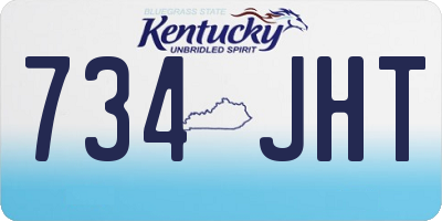 KY license plate 734JHT