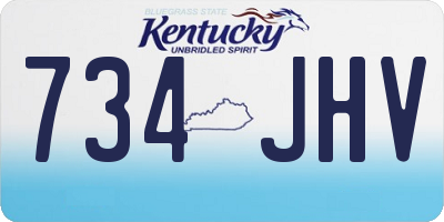 KY license plate 734JHV